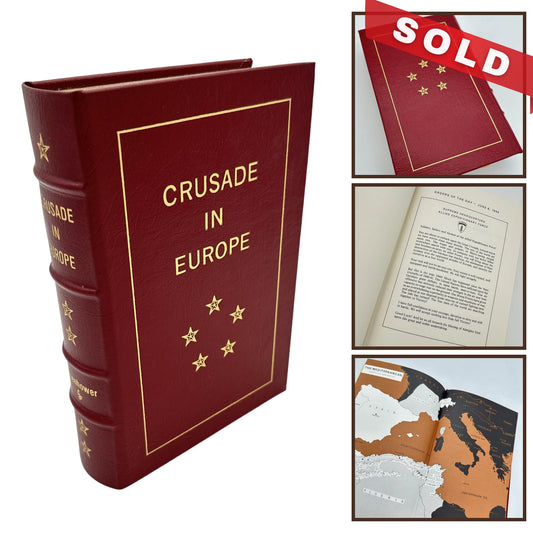 "Crusade in Europe" — Dwight D. Eisenhower — Leather-bound, gilt-edged Easton Press edition