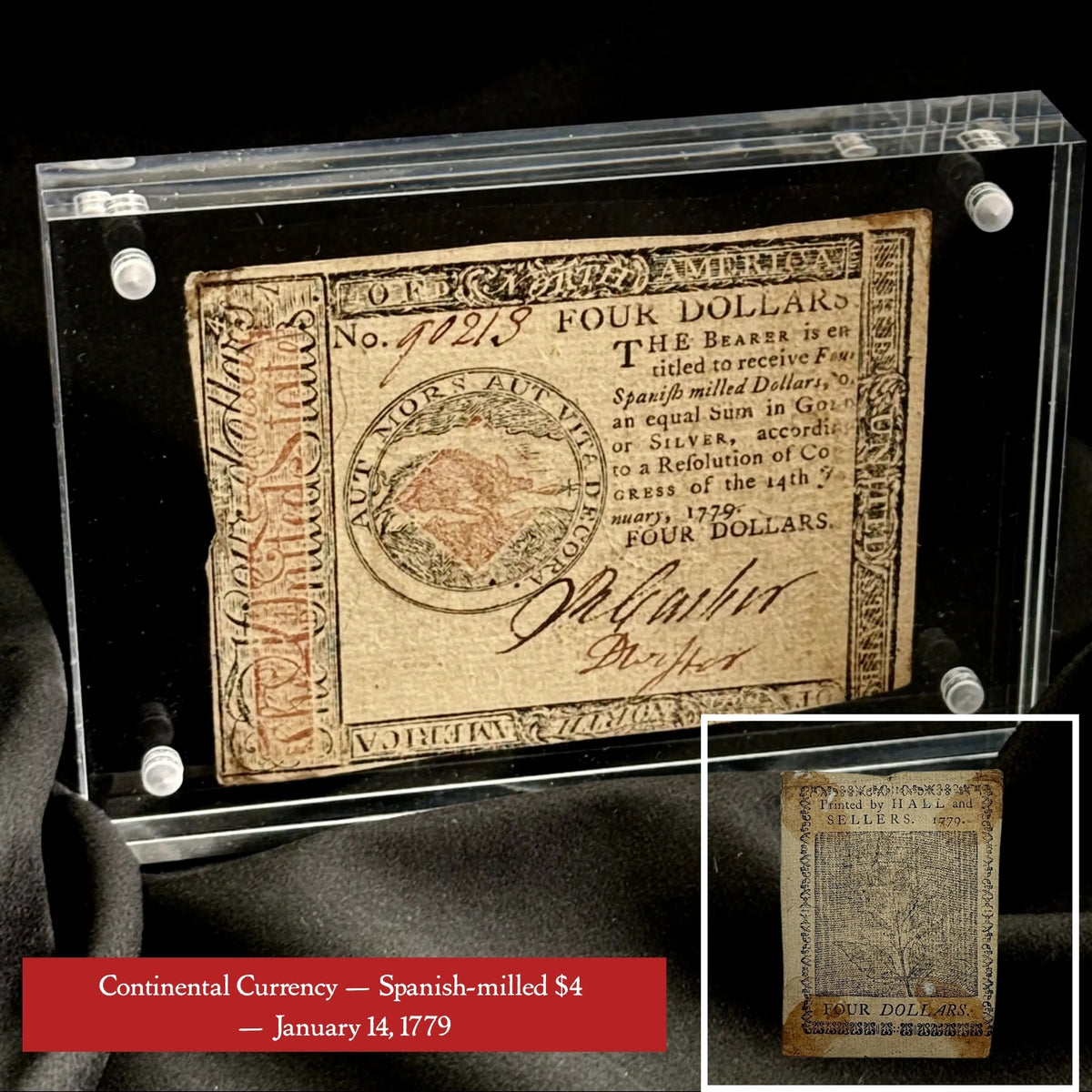 Continental Currency — Spanish-milled $4 — January 14, 1779