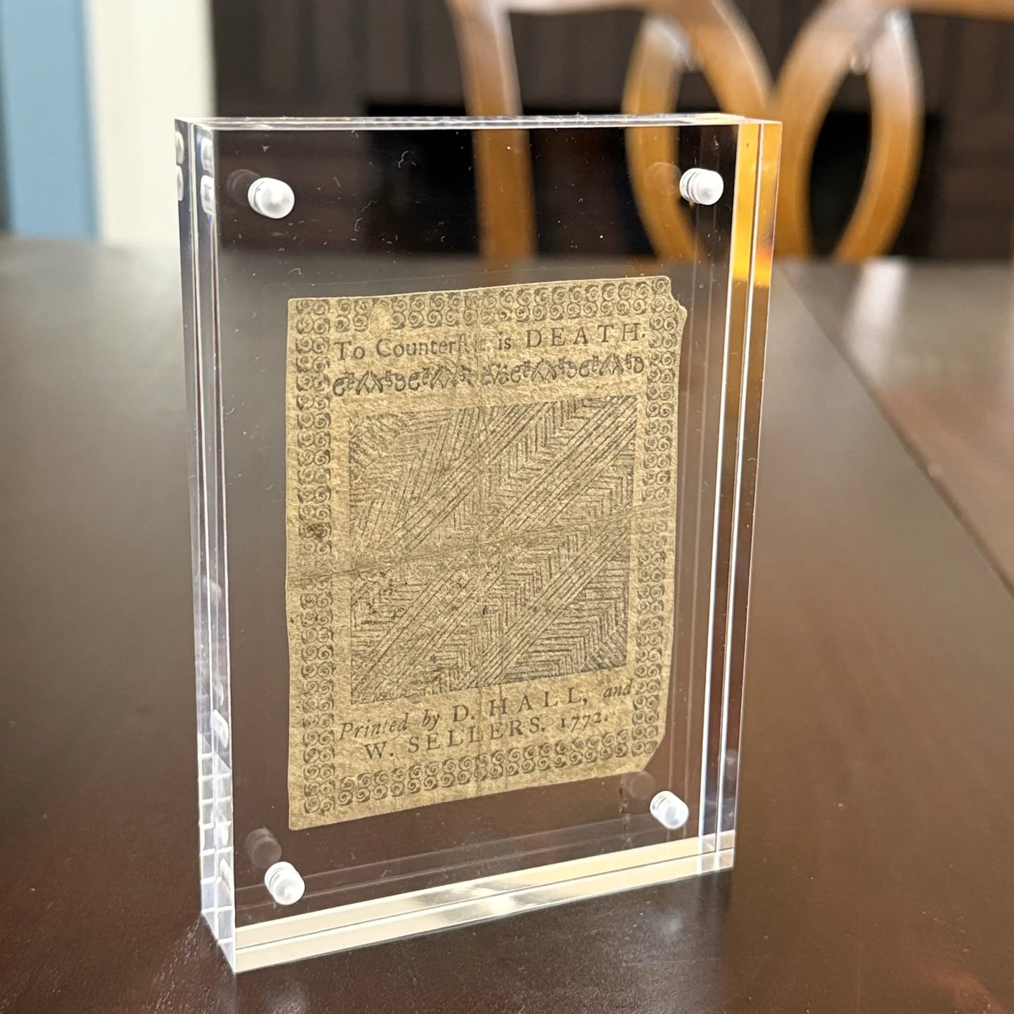 Colonial currency — Pennsylvania — Two shillings and six-pence note — April 3, 1772