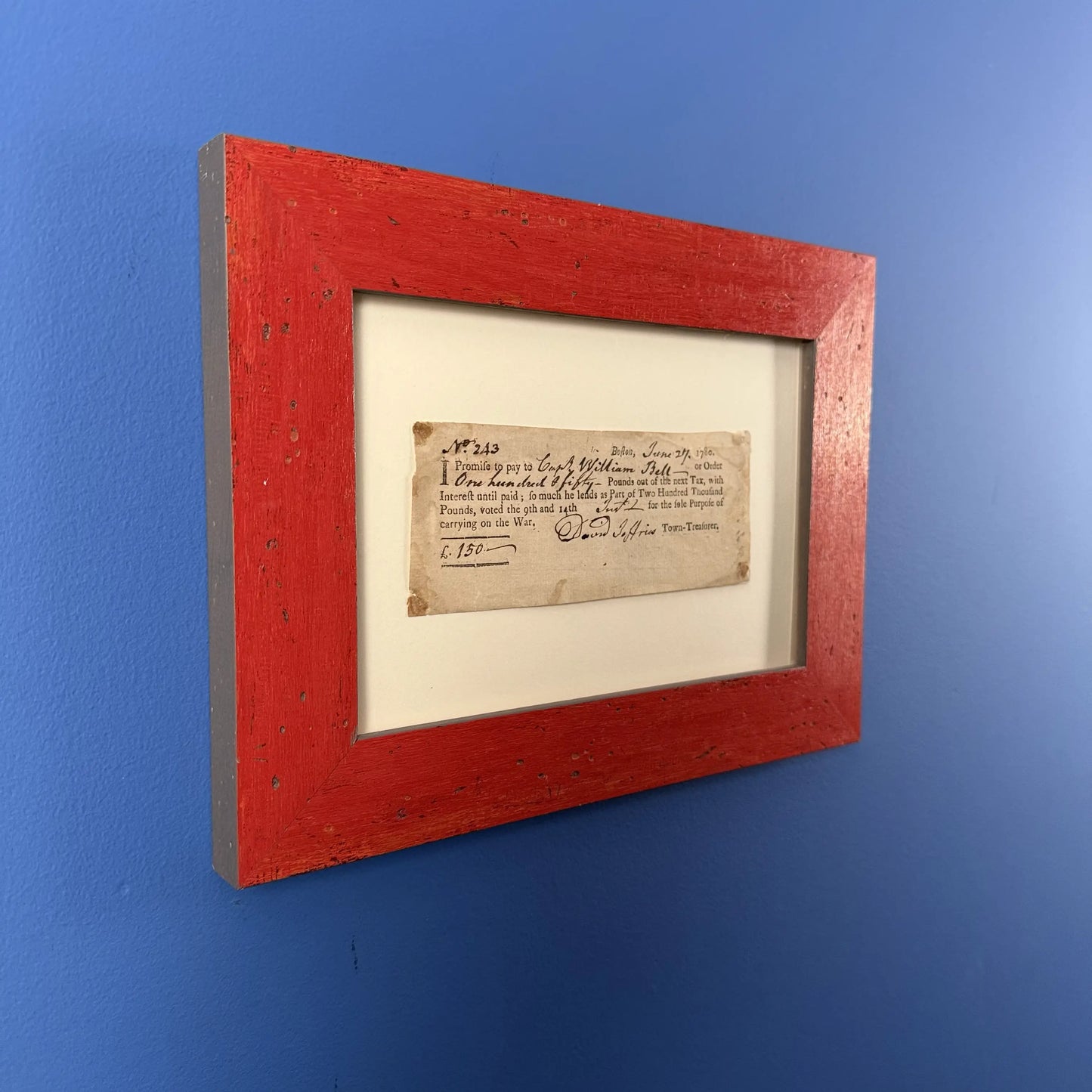 Revolutionary War Bond — June 27, 1780 — £ 150