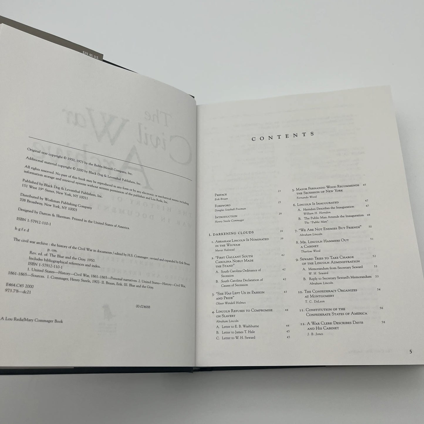 "The Civil War Archive: The History of the Civil War in Documents" by Henry Steele Commager and Erik Bruun