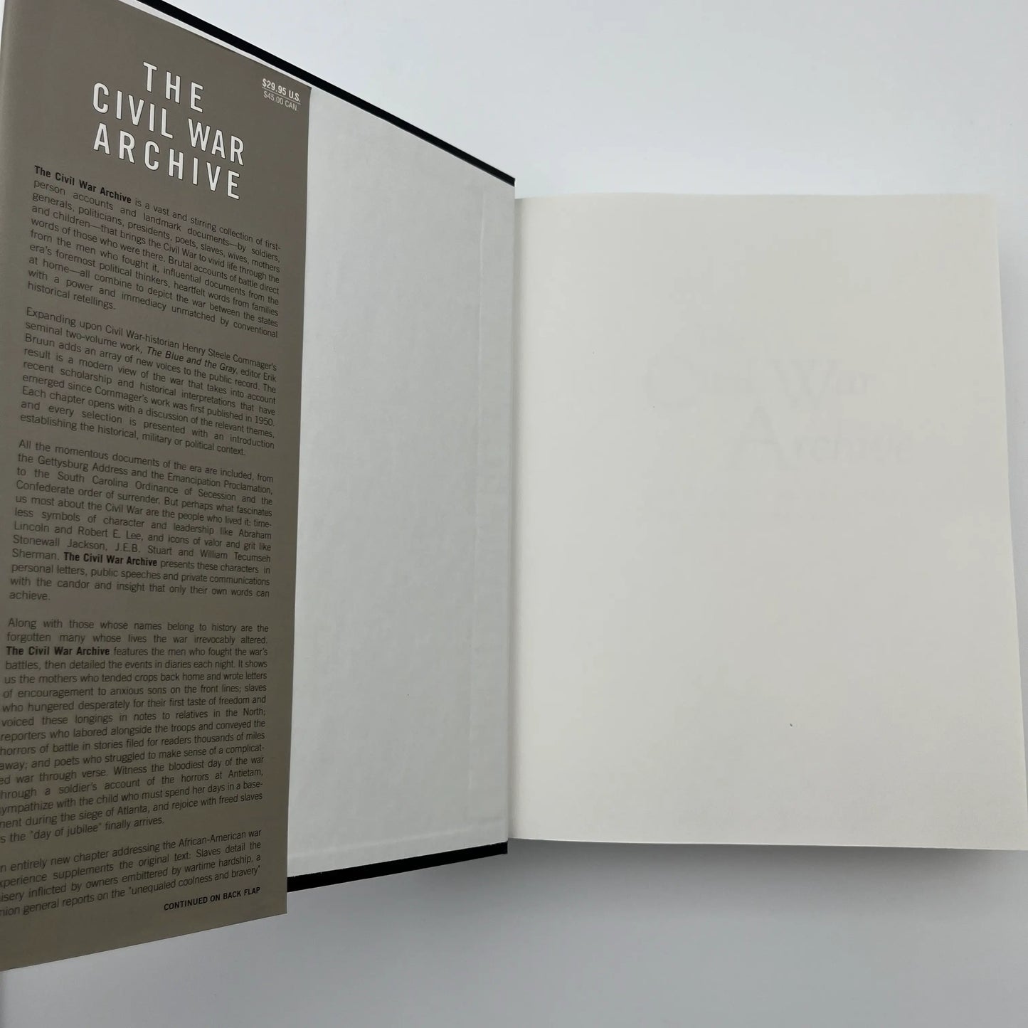 "The Civil War Archive: The History of the Civil War in Documents" by Henry Steele Commager and Erik Bruun
