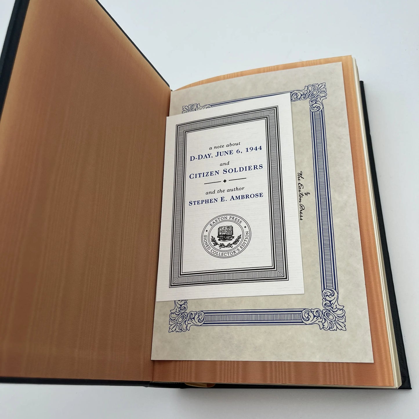 "D-Day, June 6, 1944" Signed by Stephen E. Ambrose - Leather-bound, gilt-edged Easton Press edition 5