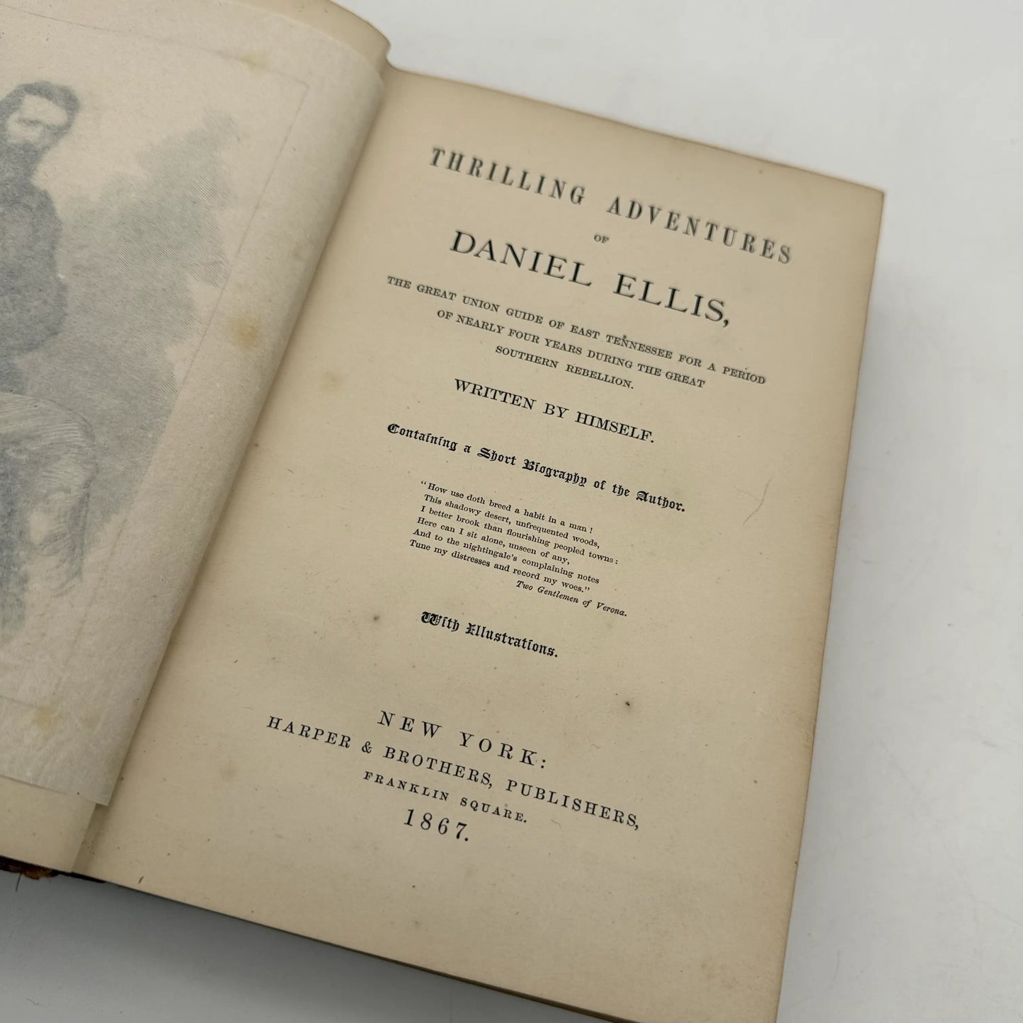 Thrilling Adventures of Daniel Ellis - 1867 — First Edition