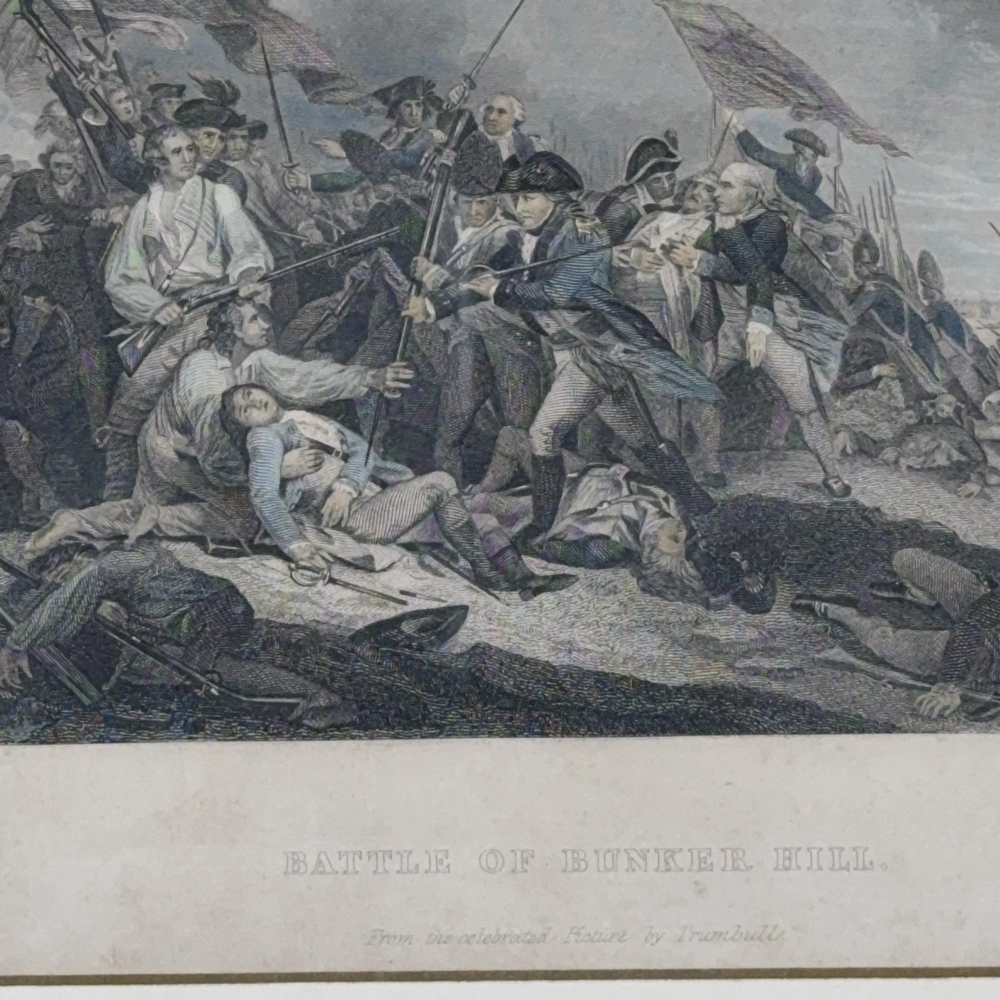 "The Death of General Warren at the Battle of Bunker's Hill, June 17, 1775" After John Trumbull — Framed print