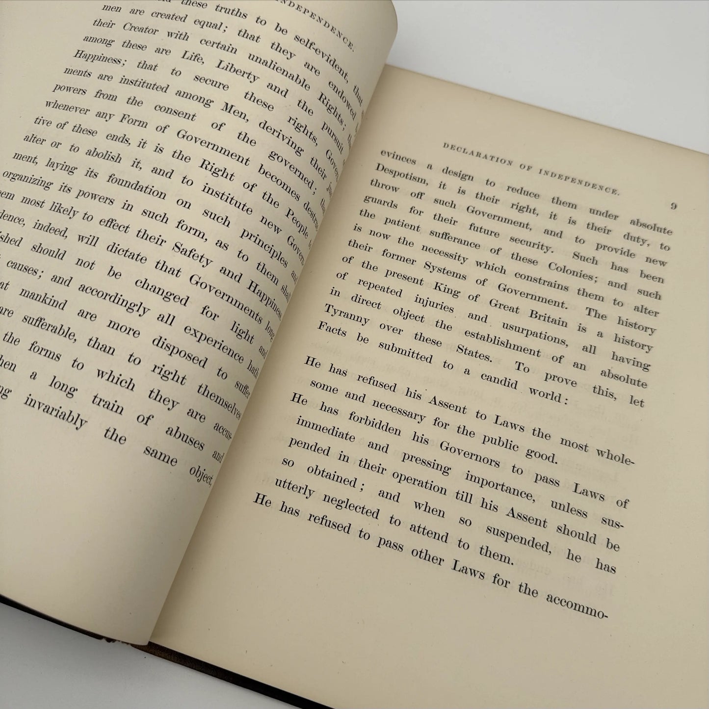 "Declaration Of Independence & Washington's Farewell Address" — 1876 — Gilt Presentation Volume for the Centennial