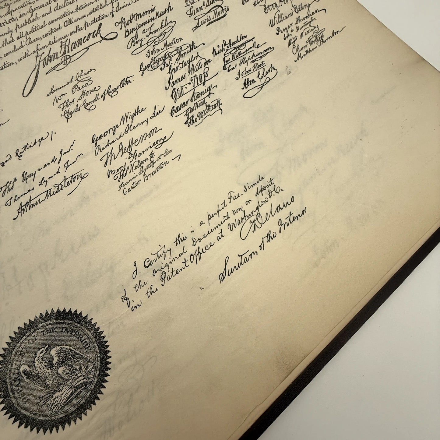 "Declaration Of Independence & Washington's Farewell Address" — 1876 — Gilt Presentation Volume for the Centennial