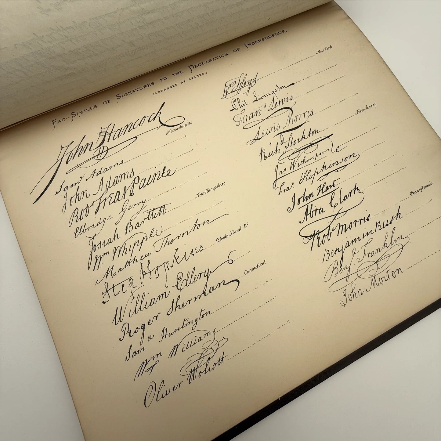 "Declaration Of Independence & Washington's Farewell Address" — 1876 — Gilt Presentation Volume for the Centennial
