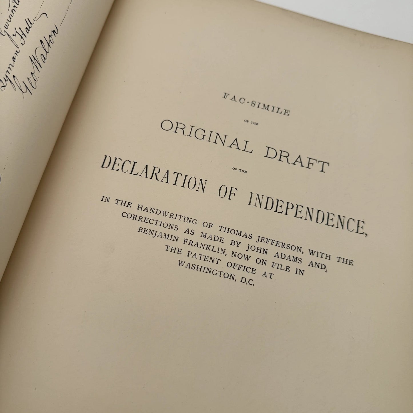 "Declaration Of Independence & Washington's Farewell Address" — 1876 — Gilt Presentation Volume for the Centennial