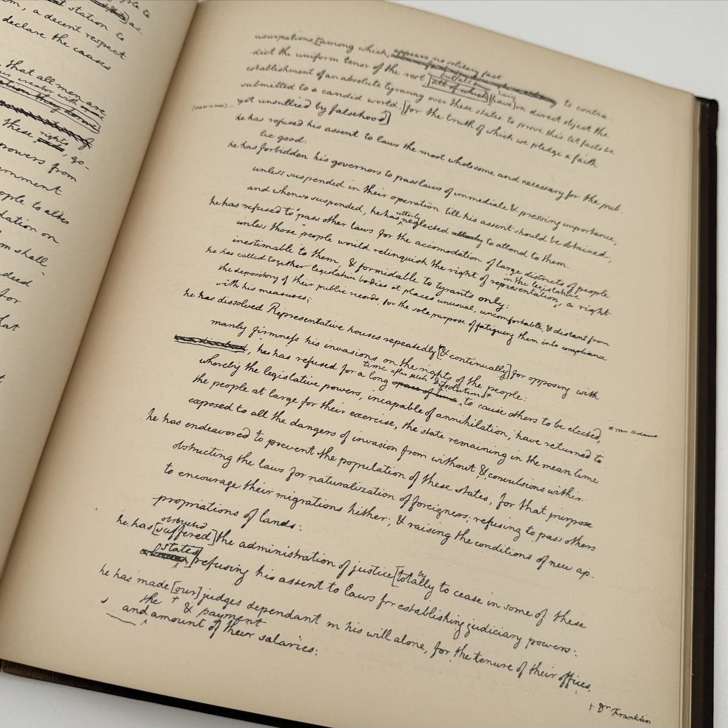 "Declaration Of Independence & Washington's Farewell Address" — 1876 — Gilt Presentation Volume for the Centennial