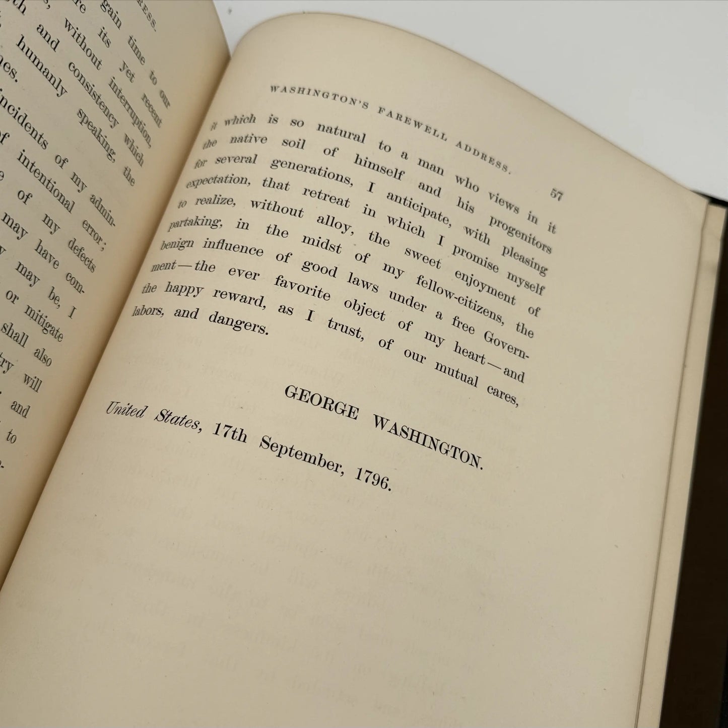 "Declaration Of Independence & Washington's Farewell Address" — 1876 — Gilt Presentation Volume for the Centennial