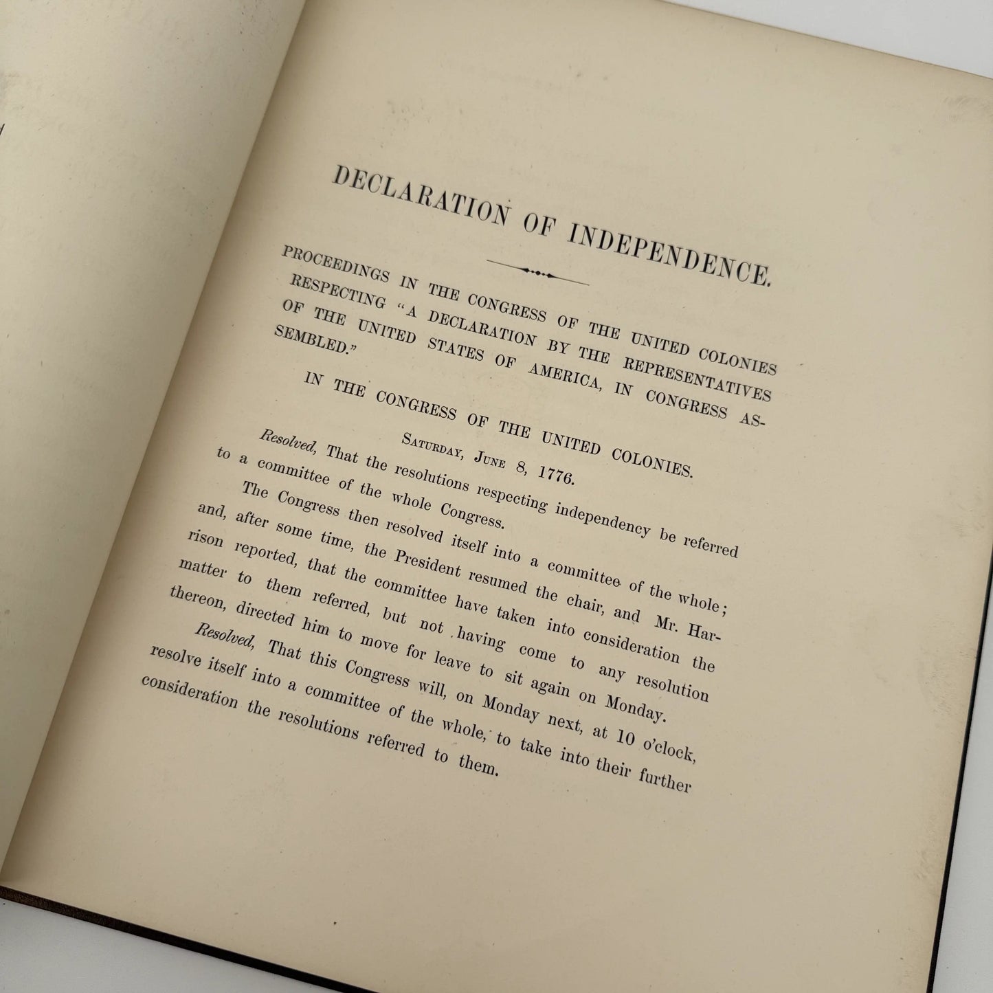 "Declaration Of Independence & Washington's Farewell Address" — 1876 — Gilt Presentation Volume for the Centennial