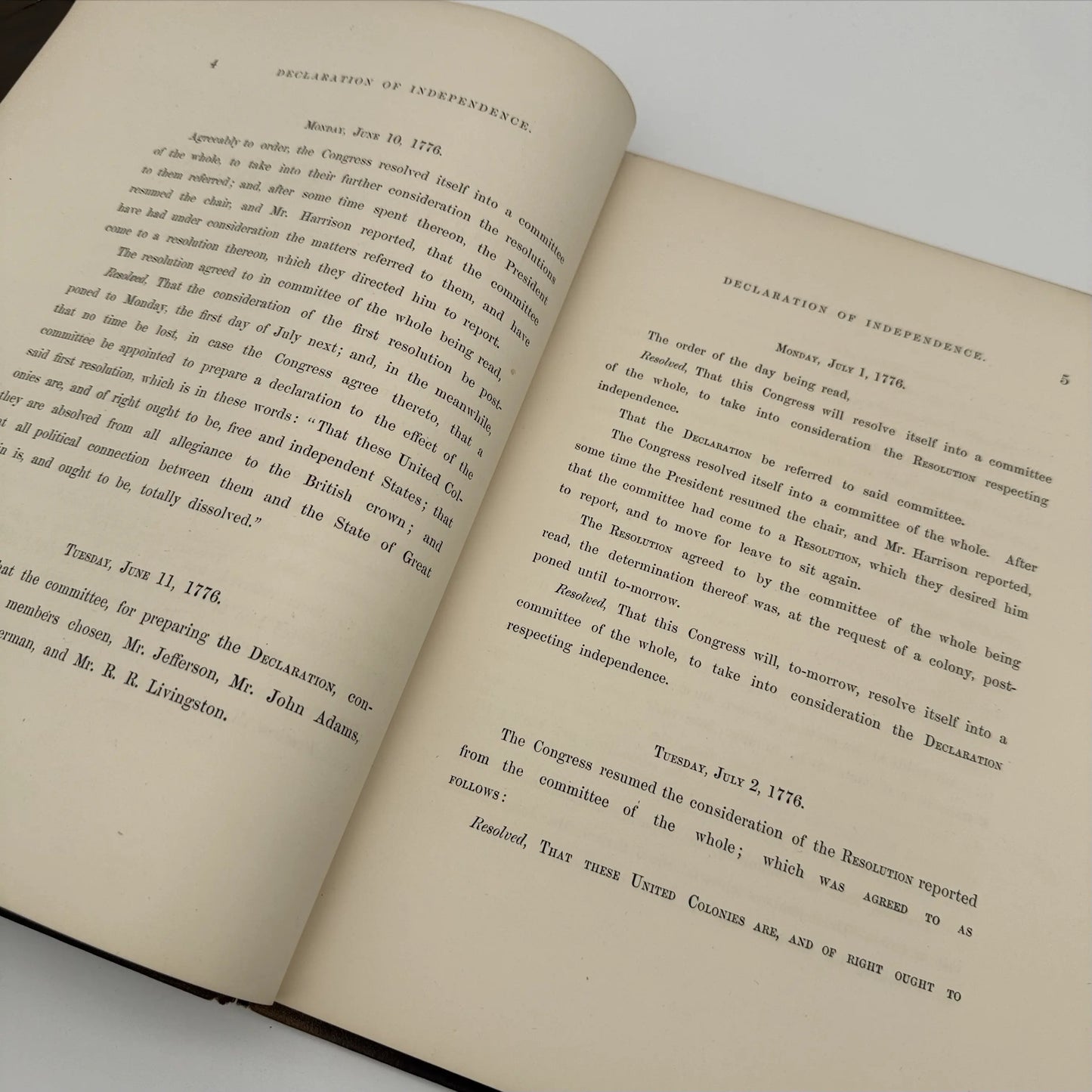 "Declaration Of Independence & Washington's Farewell Address" — 1876 — Gilt Presentation Volume for the Centennial