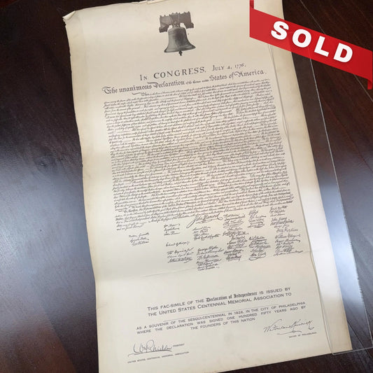 Fac-simile of the Declaration of Independence from the 1926 Sesqui-Centennial