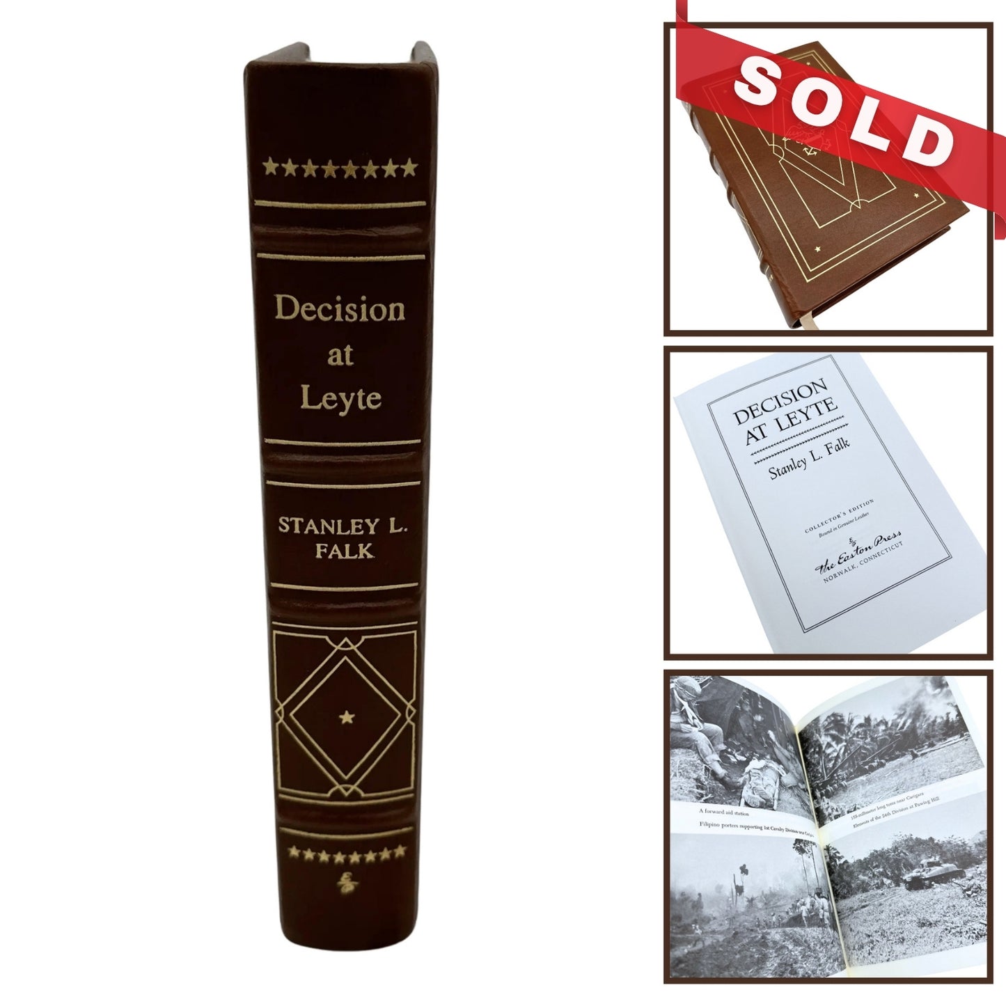 "Decision at Leyte" — Stanley L. Falk — Leather-bound, gilt-edged Easton Press edition