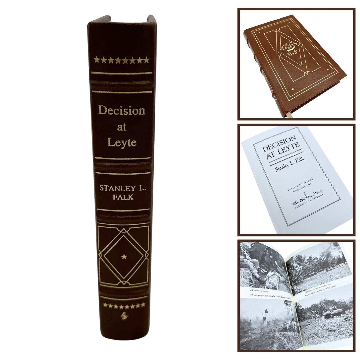 "Decision at Leyte" — Stanley L. Falk — Leather-bound, gilt-edged Easton Press edition