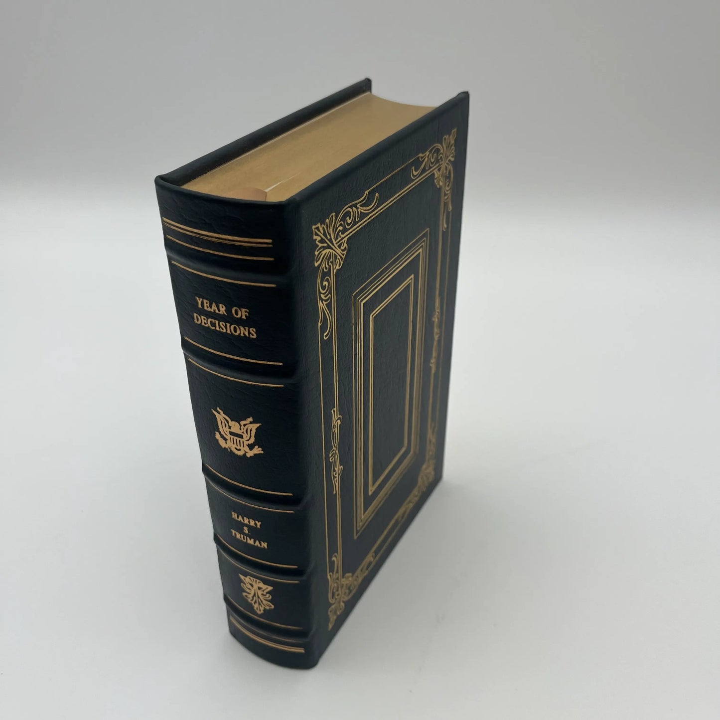 Four-volume set of Harry S. Truman Autobiography and Speeches — Leather-bound, gilt-edged Easton Press Edition