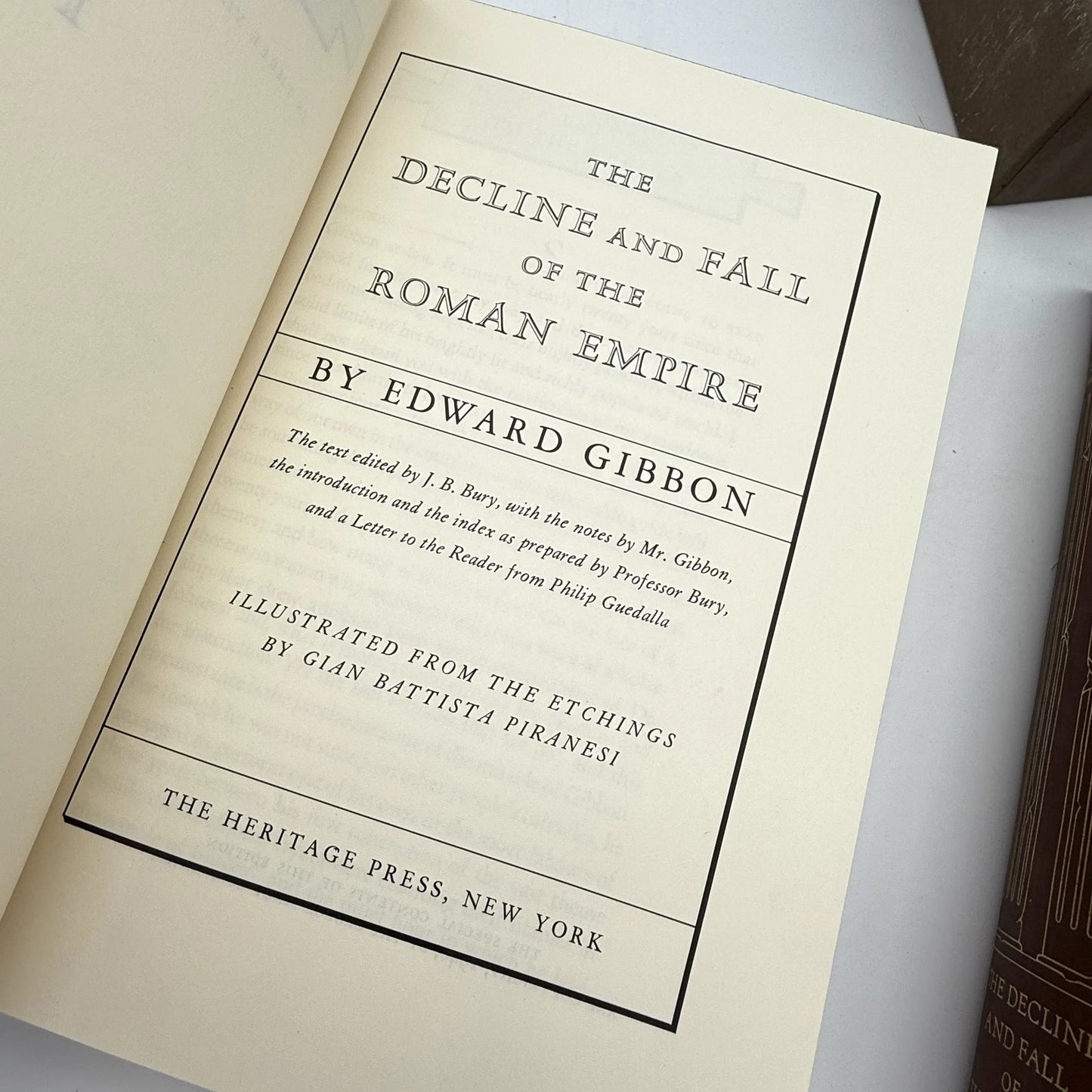 "The Decline and Fall of the Roman Empire" by Edward Gibbon — Three volume Heritage Press edition — 1946