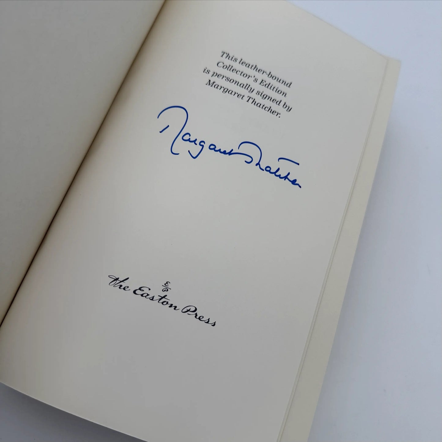 "The Downing Street Years" by Margaret Thatcher — Signed — Easton Press