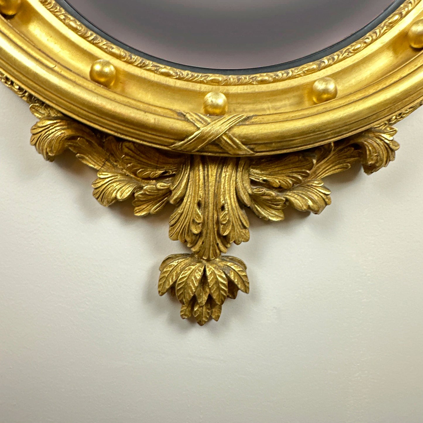 Ornate “Bulls-eye” Convex Mirror — Late 19th/early 20th C.