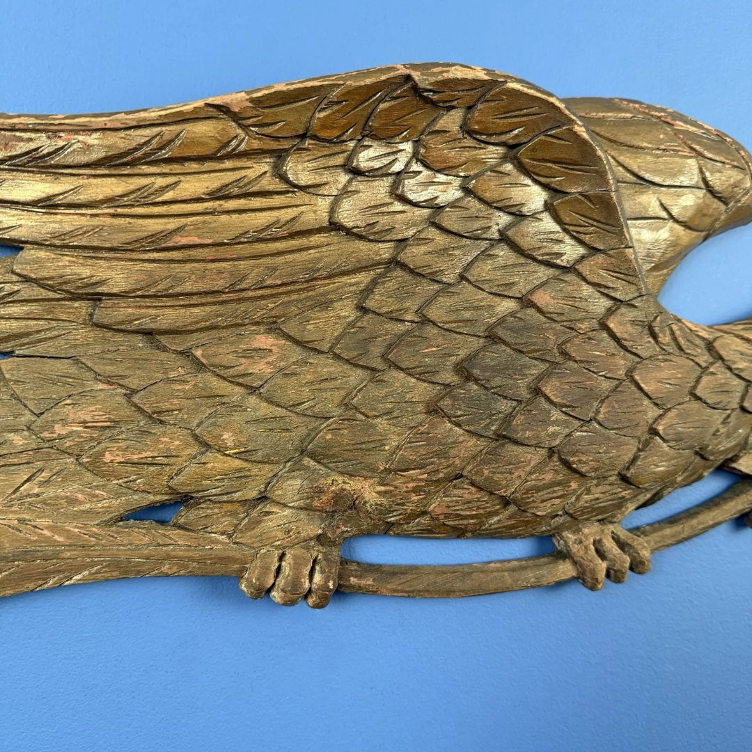 Carved American Eagle on Arrow — 22" wide