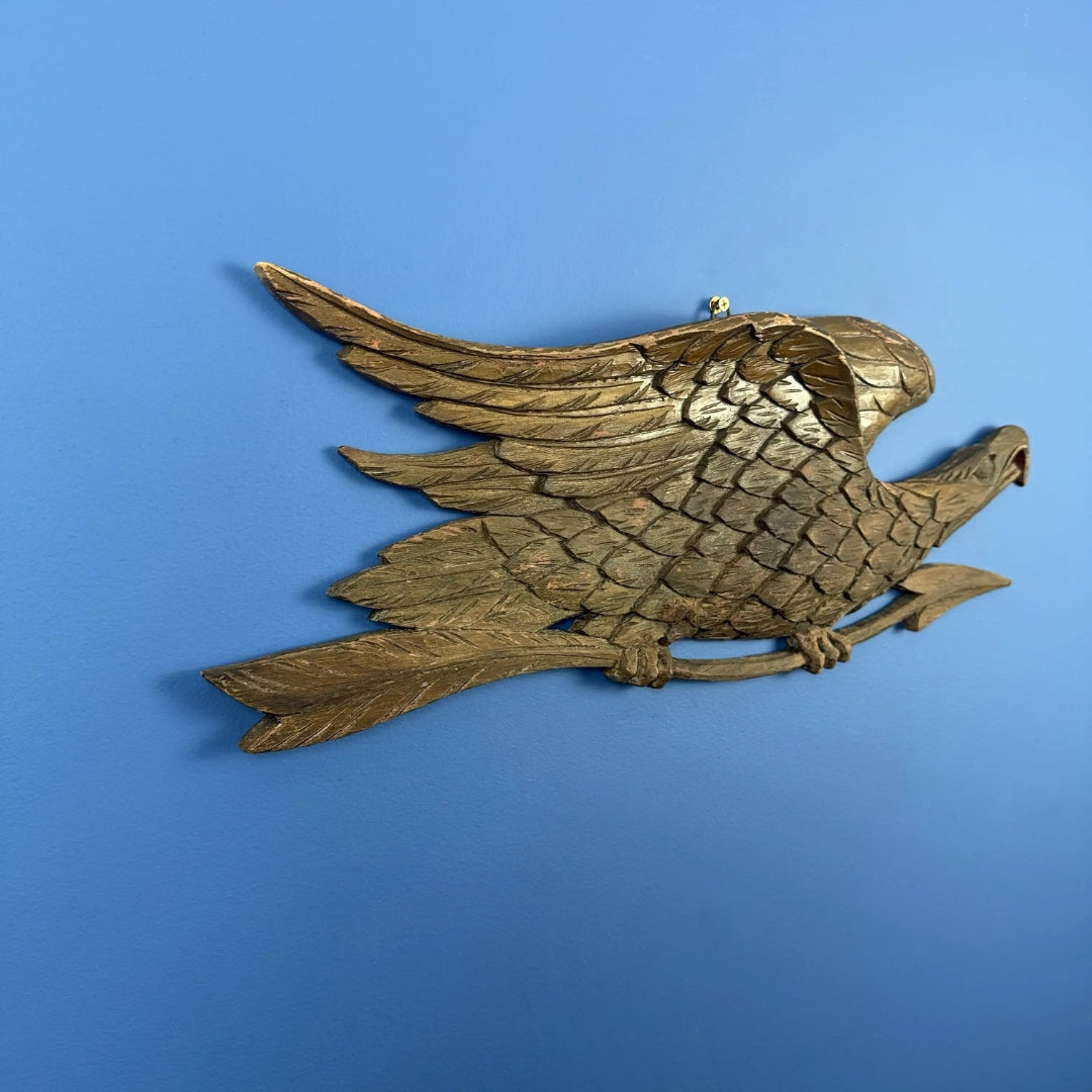 Carved American Eagle on Arrow — 22" wide