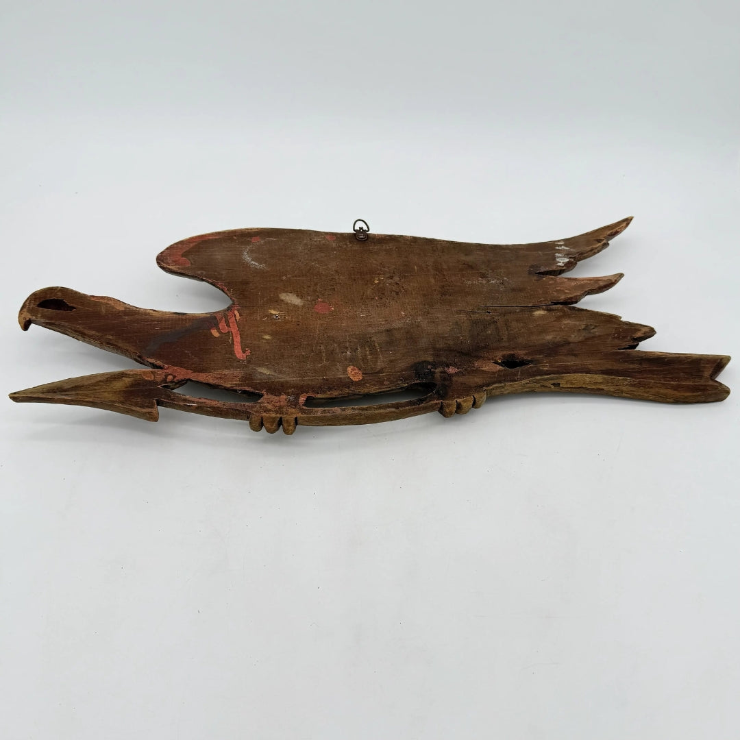 Carved American Eagle on Arrow — 22" wide