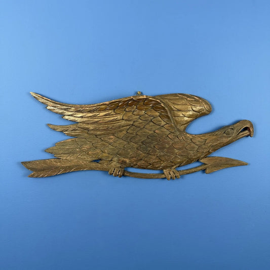 Carved American Eagle on Arrow — 22" wide
