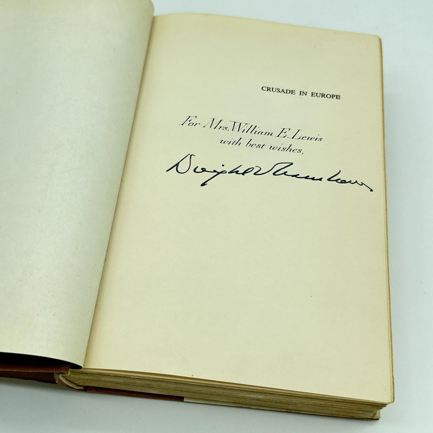 "Crusade in Europe" by Dwight D. Eisenhower — Signed copy