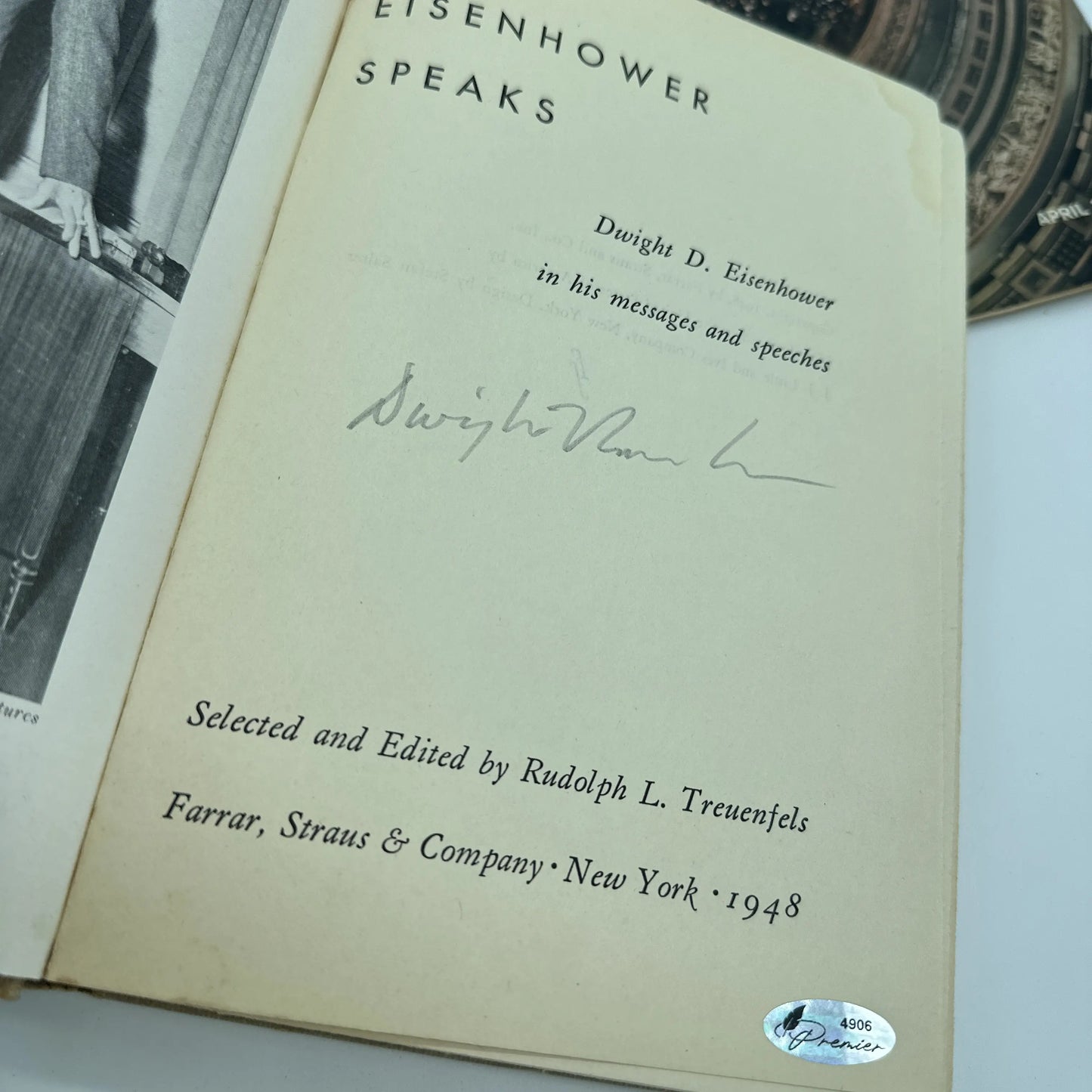 "Eisenhower Speaks” signed book + LIFE Magazine covering his death