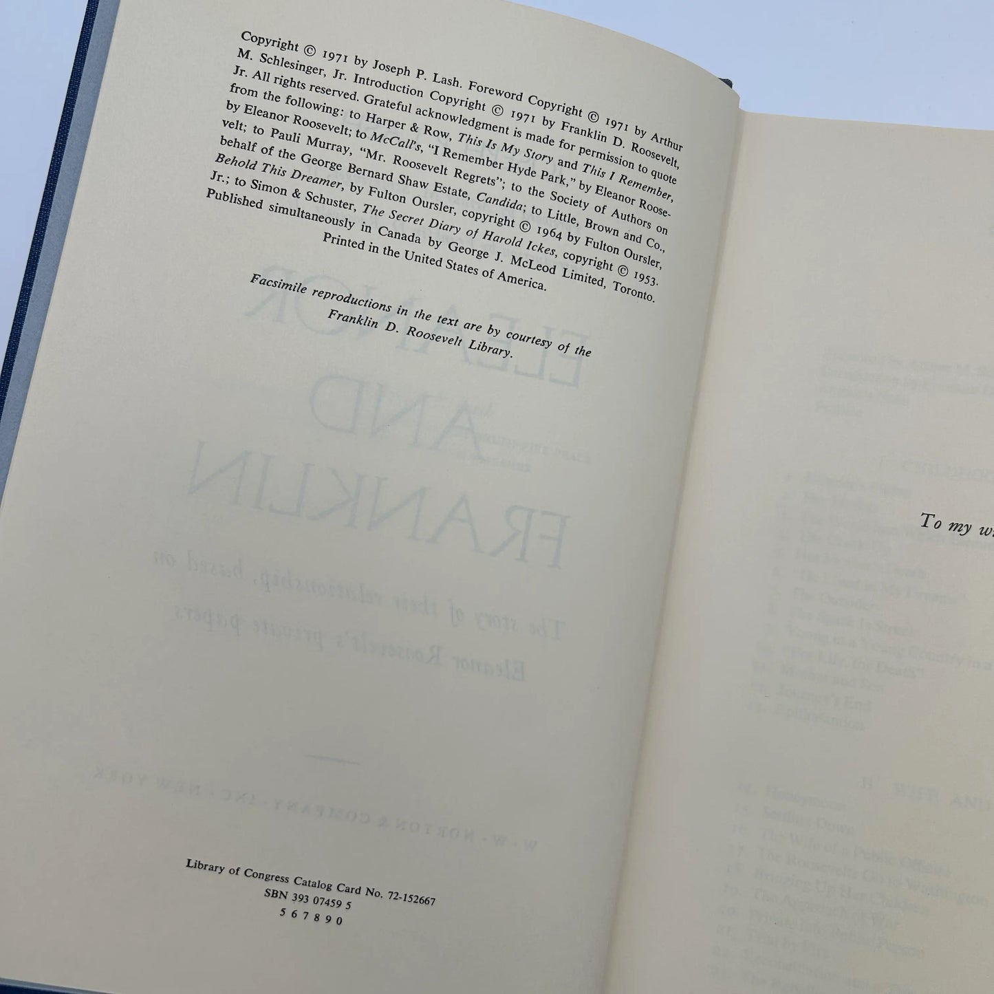 "Eleanor and Franklin" and "Eleanor: The Years Alone"by Joseph P. Lash