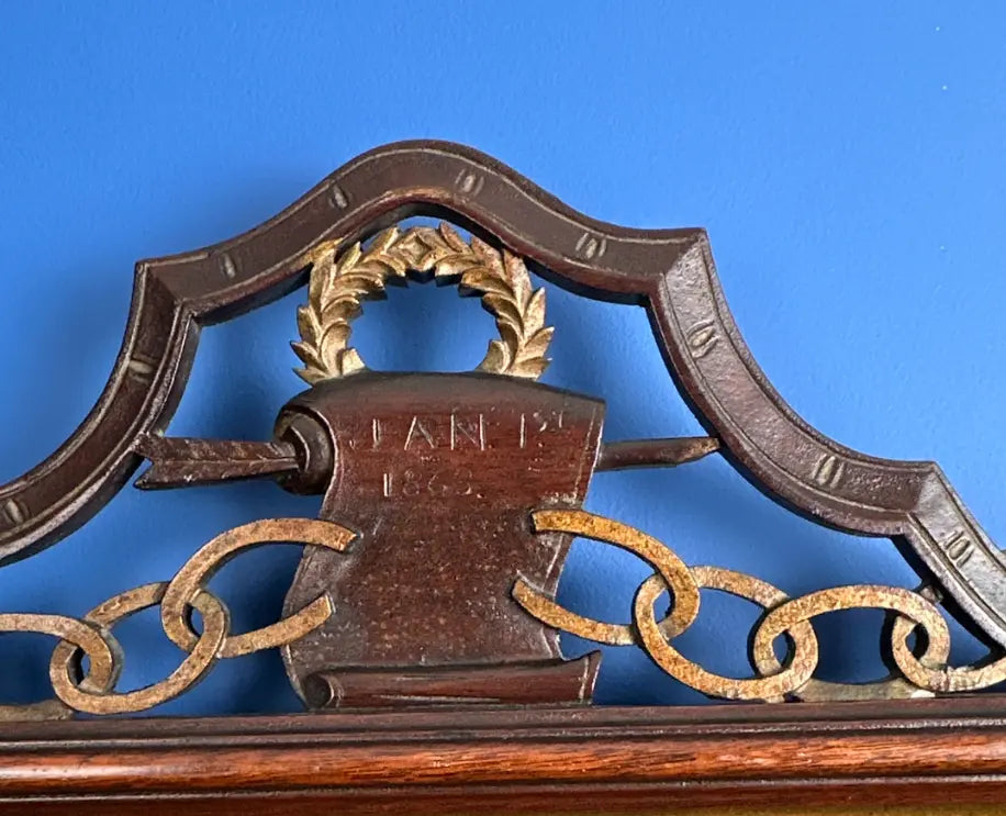 Carved Black Walnut mirror celebrating the Emancipation Proclamation — John Haley Bellamy