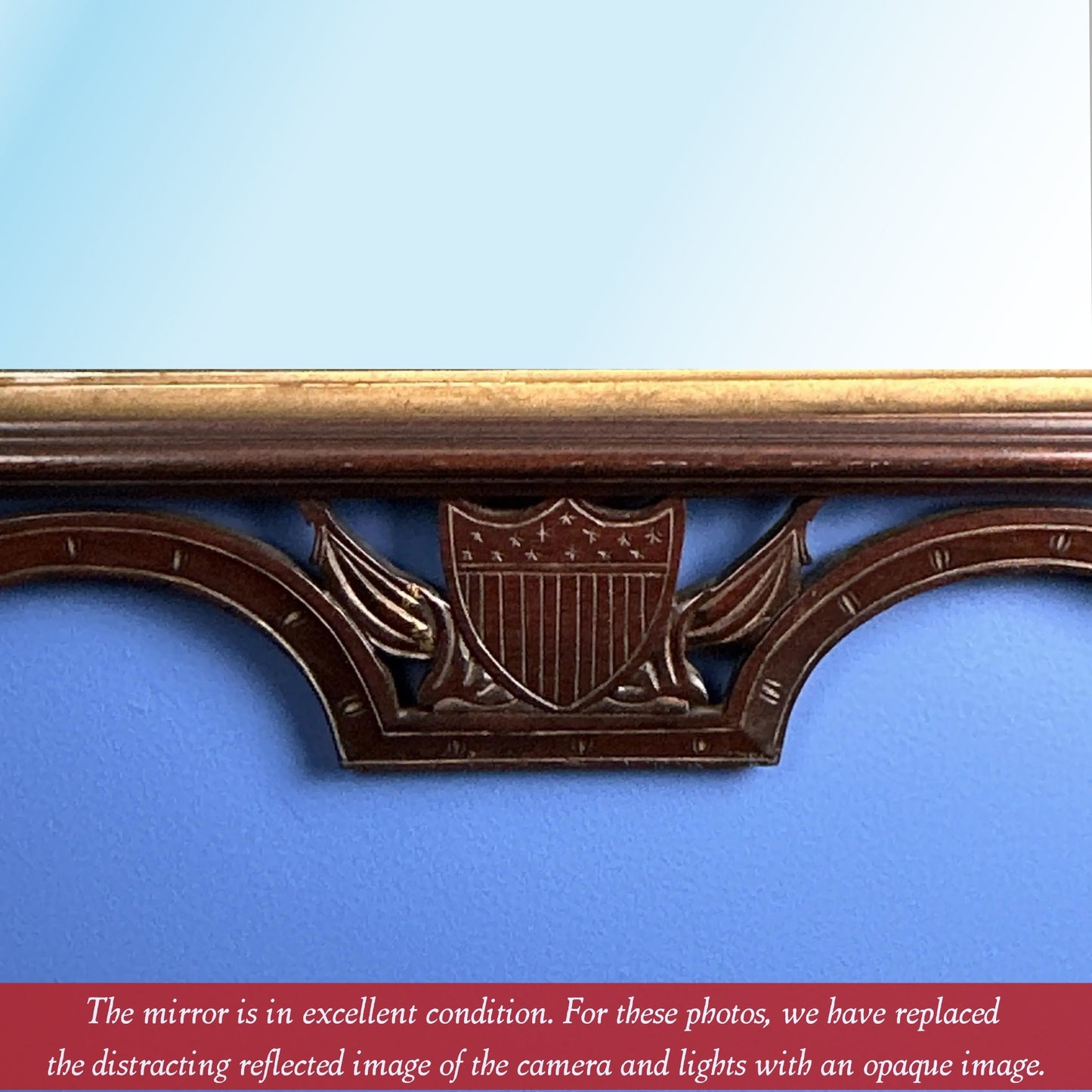 Carved Black Walnut mirror celebrating the Emancipation Proclamation — John Haley Bellamy