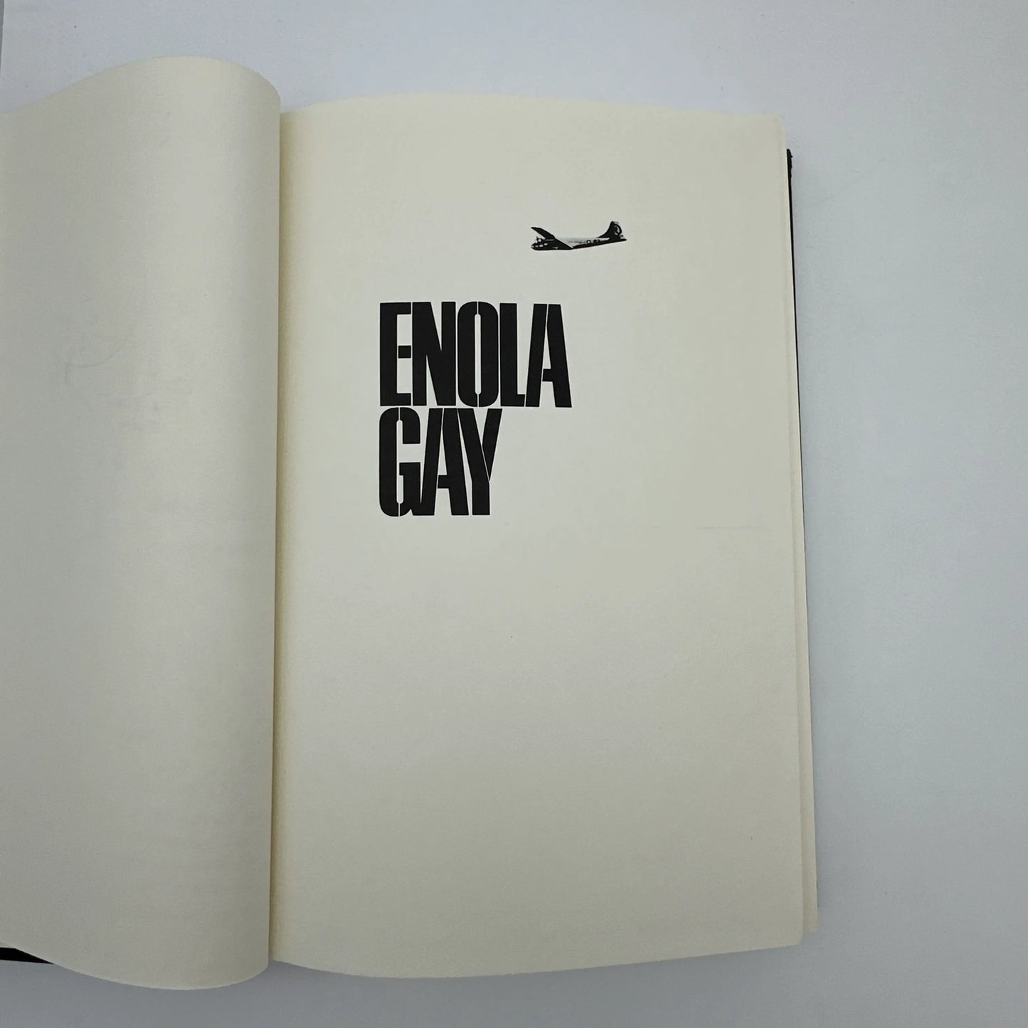 Book on the Enola Gay with a hand-drawn diagram signed by the navigator, Dutch Van Kirk