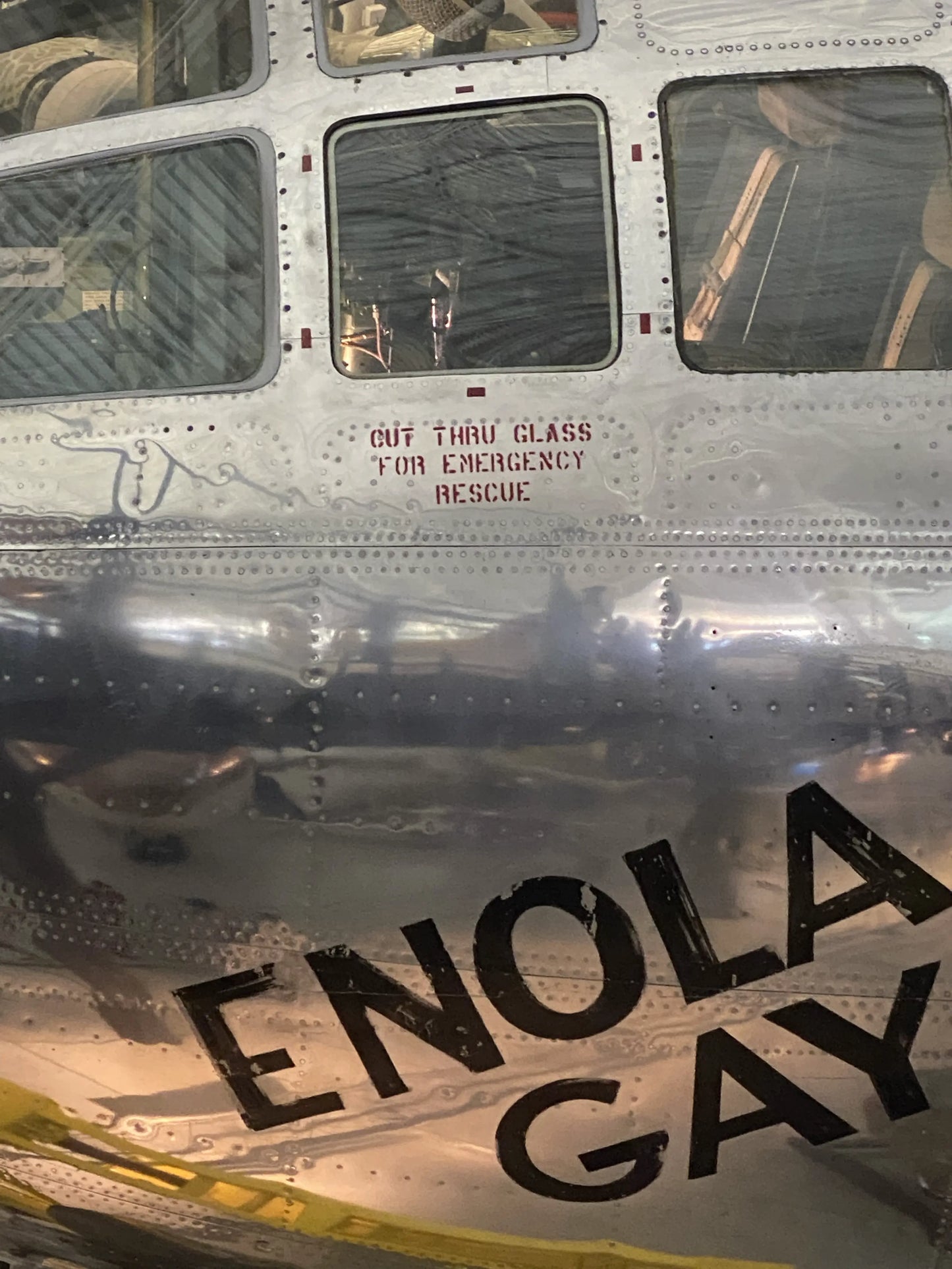 Enola Gay print signed by pilot Col. Paul Tibbets, navigator Capt. Theodore "Dutch" Van Kirk, and bombardier Maj. Thomas Ferebee — Framed