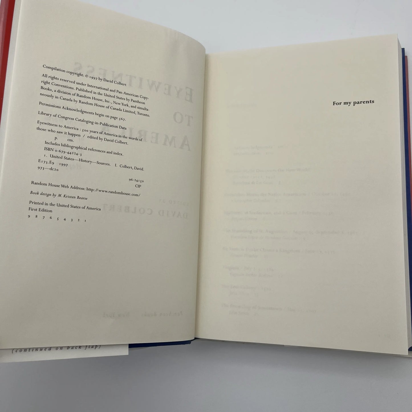 "Eyewitness to America: 500 Years of America in the Words of Those Who Saw it Happen" by David Colbert