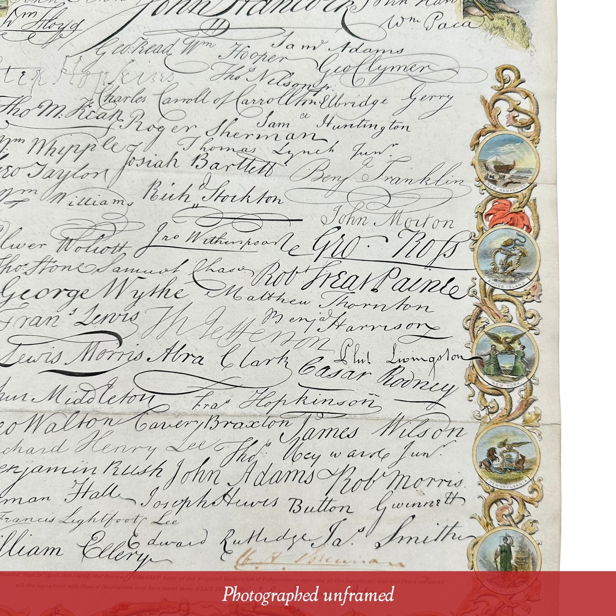 All the Signatures of the Signers to the Declaration of Independence ...