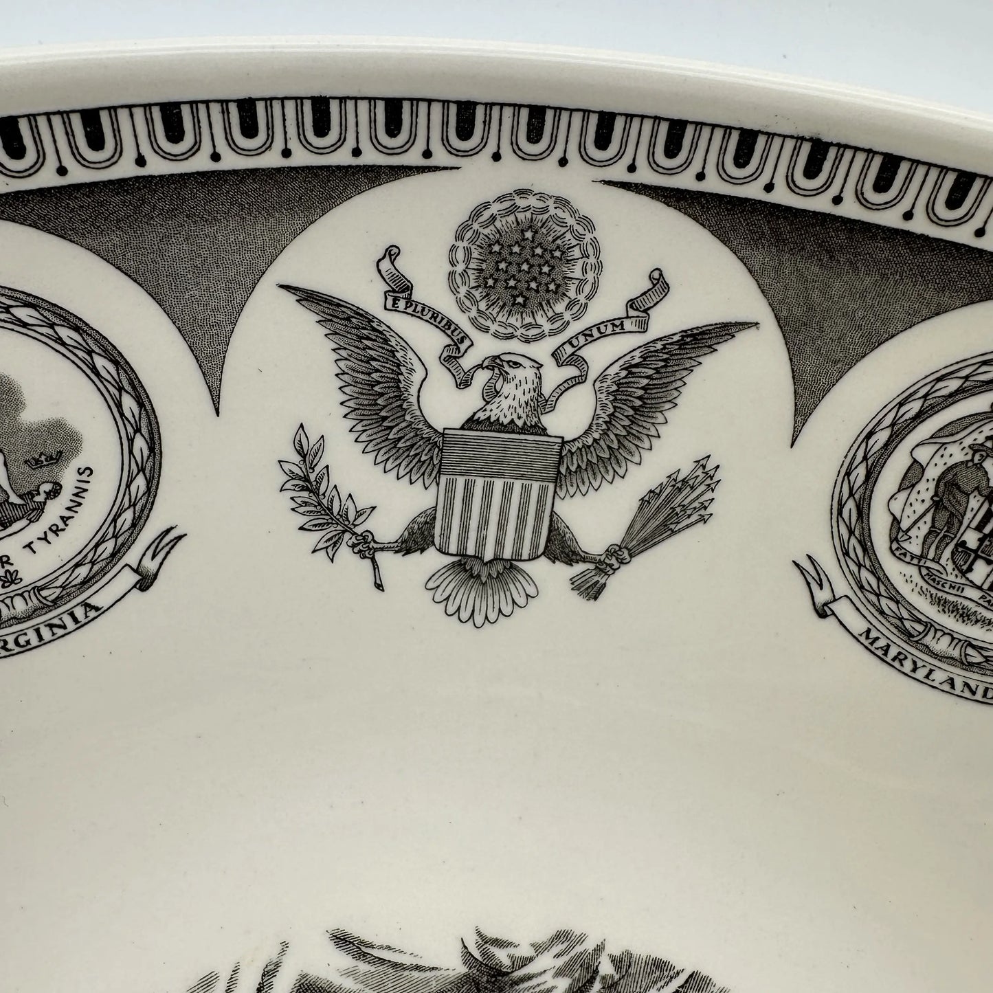 The Federal Bowl — Wedgwood — With Washington, Jefferson, Lincoln, and our nation's capital