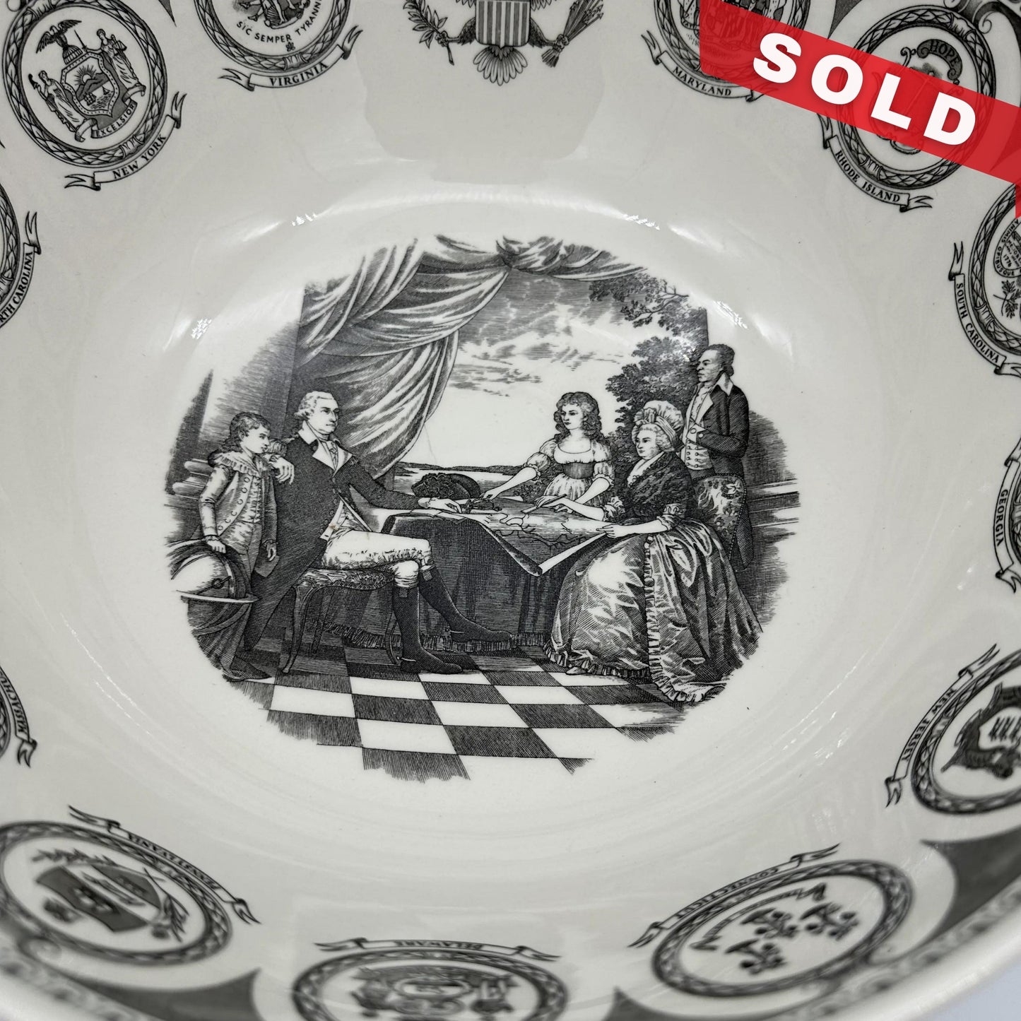 The Federal Bowl — Wedgwood — With Washington, Jefferson, Lincoln, and our nation's capital