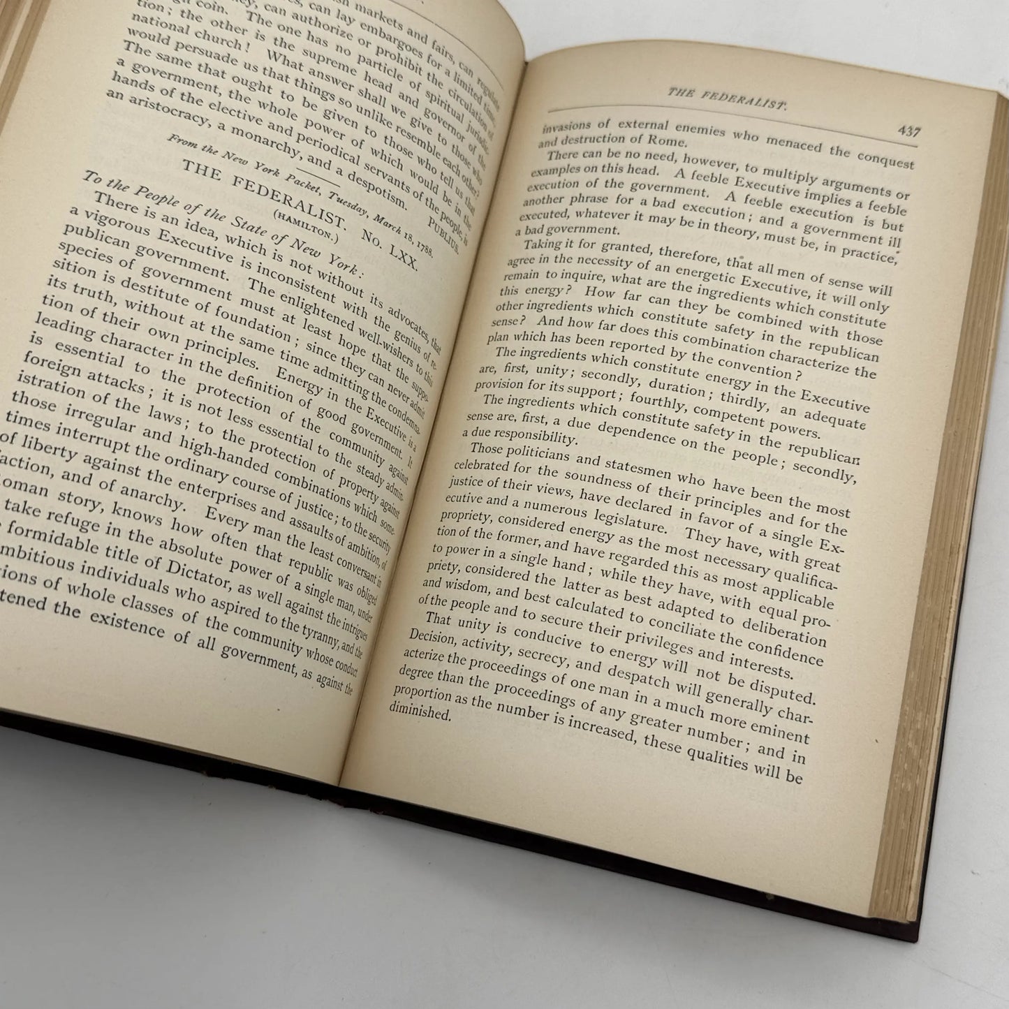 "The Federalist: A Commentary on the Constitution of the United States" by Henry Cabot Lodge — 1899