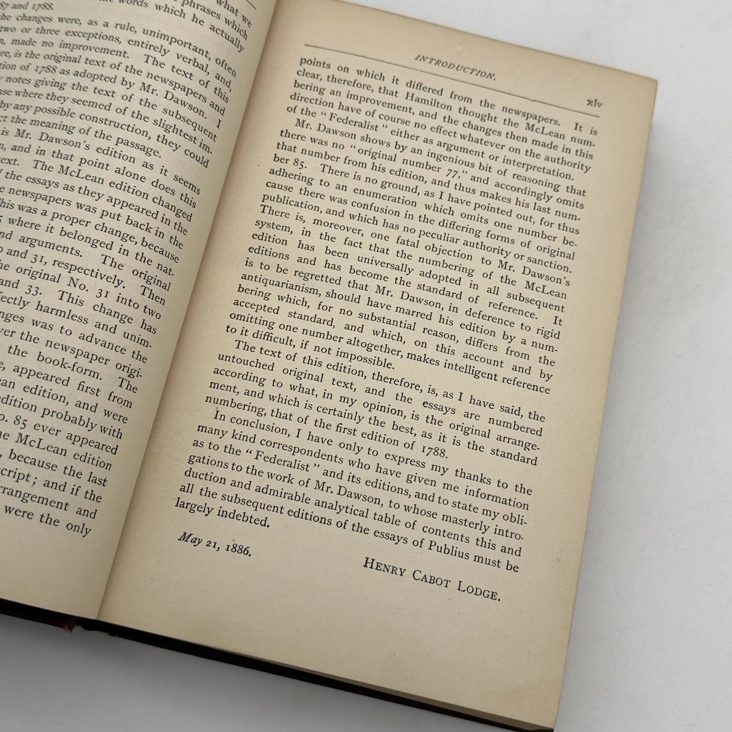 "The Federalist: A Commentary on the Constitution of the United States" by Henry Cabot Lodge — 1899