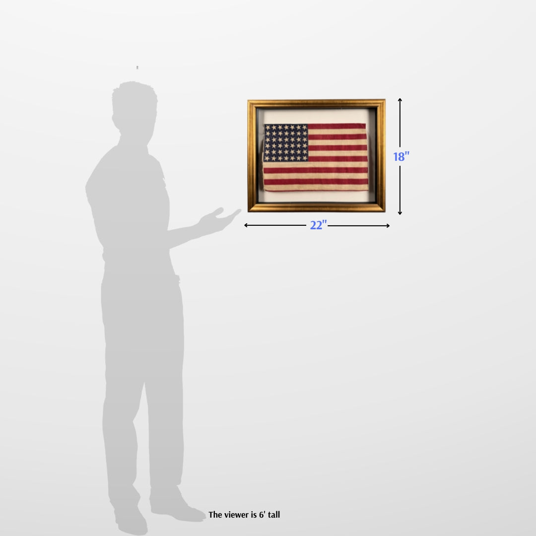 42-star flag — 1889 - 1890 — Framed