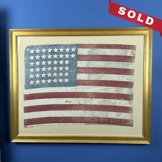 Framed 44-Star Parade Flag — Circa 1891-1896