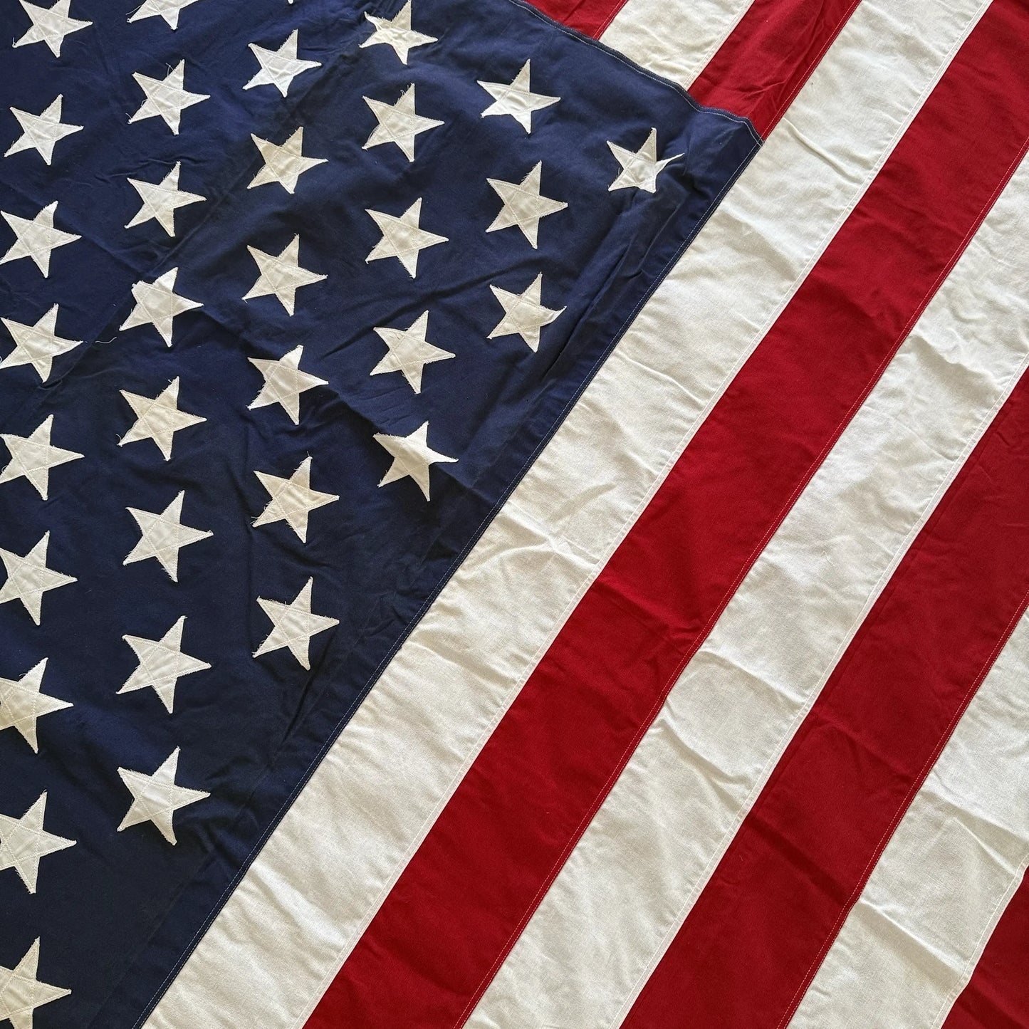 50 Star Flag with sewn stars and stripes — Valley Forge Flag Co. — "Best" — 100% cotton-bunting