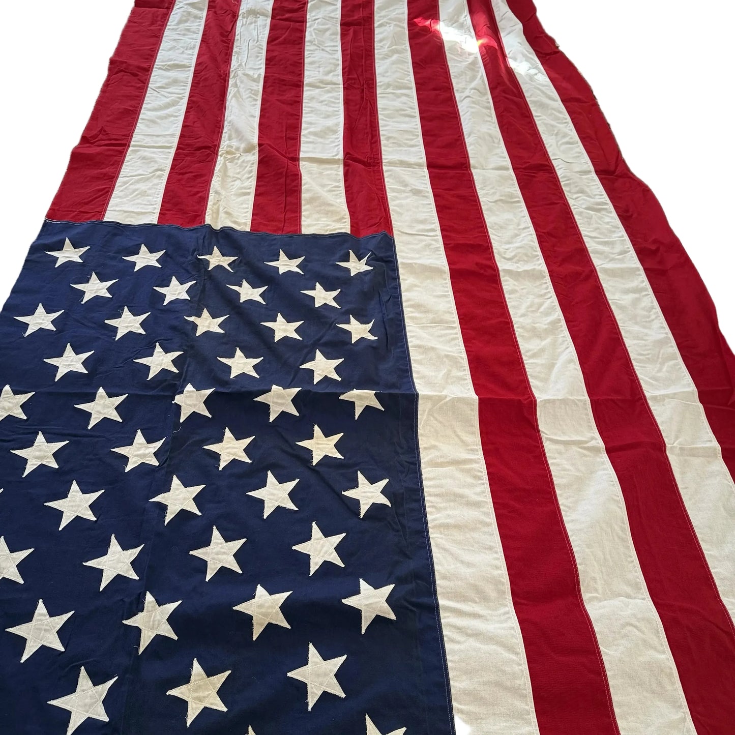 50 Star Flag with sewn stars and stripes — Valley Forge Flag Co. — "Best" — 100% cotton-bunting