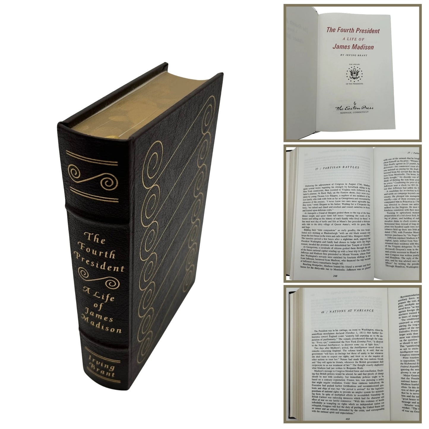The Fourth President: A Life of James Madison - Irving Brant - Leather-bound, gilt-edged Easton Press edition 15