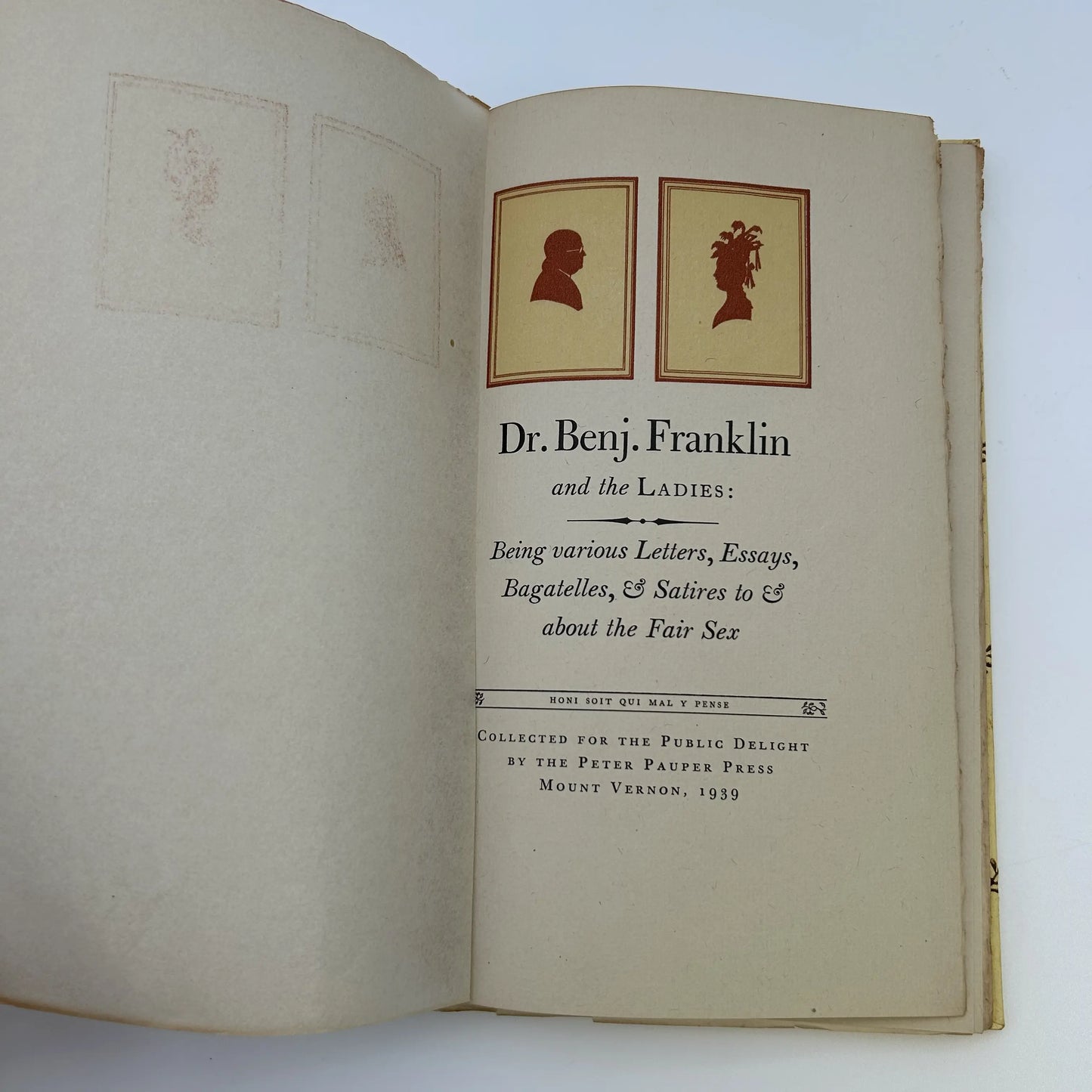 "Dr. Benj. Franklin and the Ladies: Being Various Letters, Essays, Bagatelles, & Satires to & About the Fair Sex" — Two available