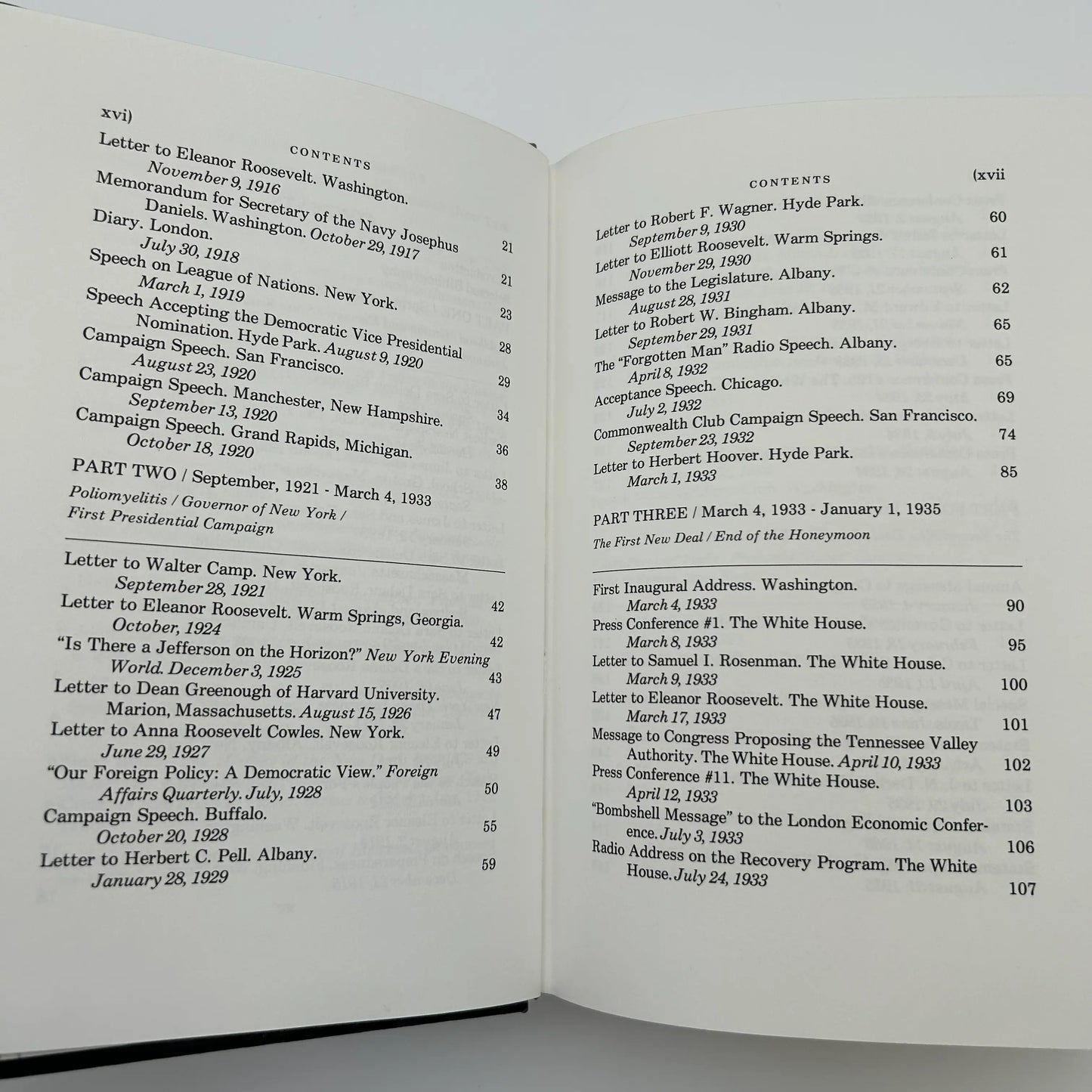 "Franklin D. Roosevelt: Selected Speeches, Messages, Press Conference, and Letters" Edited by Basil Rauch — Leather-bound, gilt-edged Easton Press edition