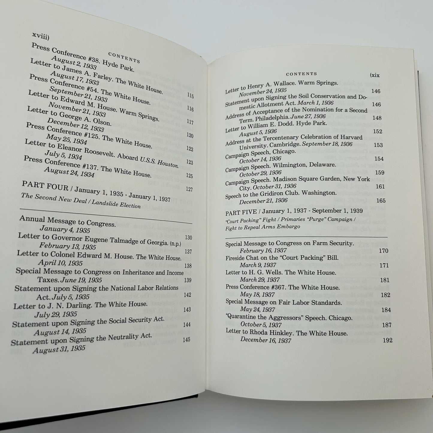 "Franklin D. Roosevelt: Selected Speeches, Messages, Press Conference, and Letters" Edited by Basil Rauch — Leather-bound, gilt-edged Easton Press edition