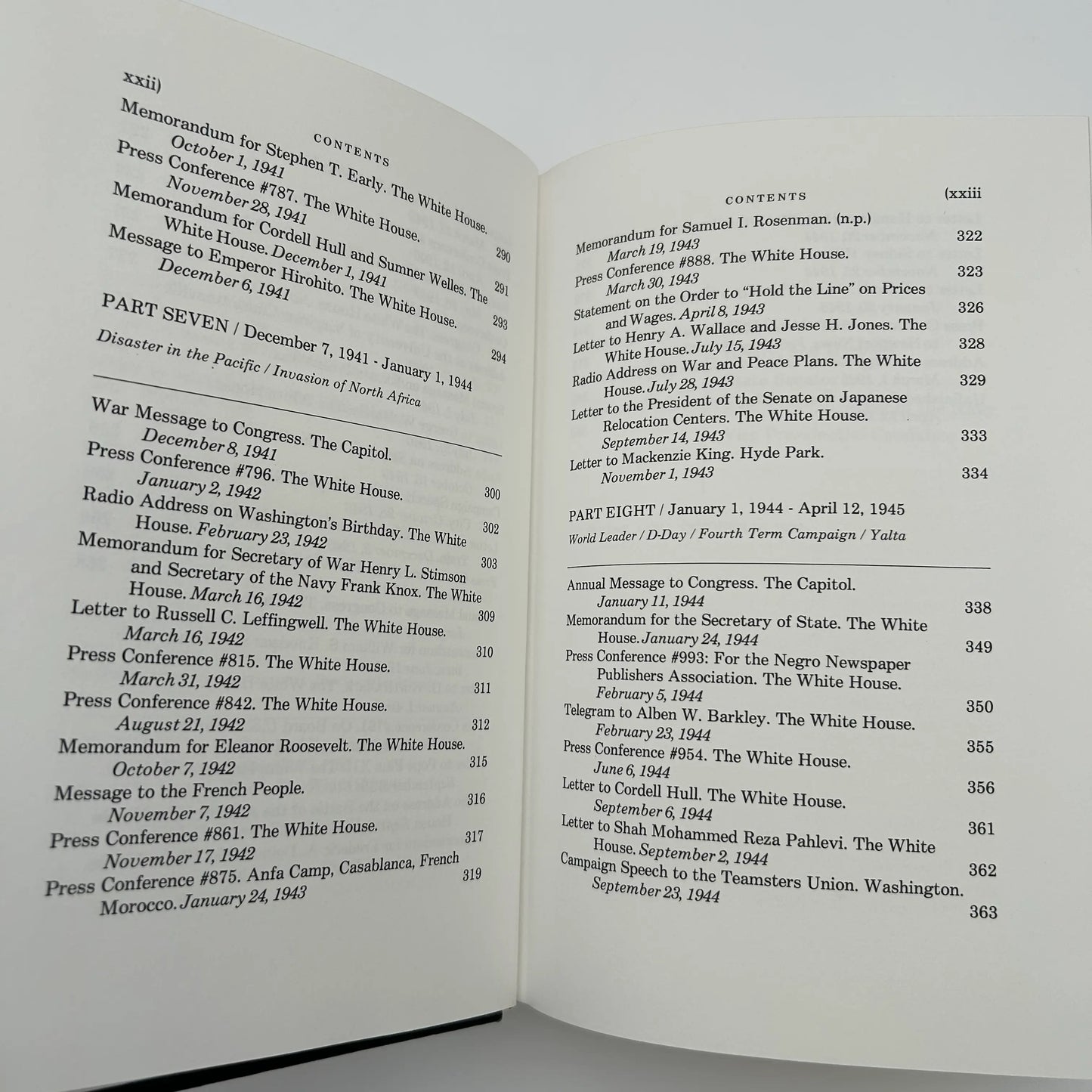 "Franklin D. Roosevelt: Selected Speeches, Messages, Press Conference, and Letters" Edited by Basil Rauch — Leather-bound, gilt-edged Easton Press edition
